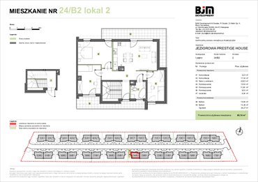 rzut mieszkanie na sprzedaż 85m2 mieszkanie Warszawa, Wawer, Jeziorowa