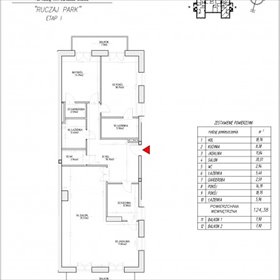 rzut mieszkanie na sprzedaż 124m2 mieszkanie Warszawa, Wilanów, Zawady, Ruczaj 117D-ZB